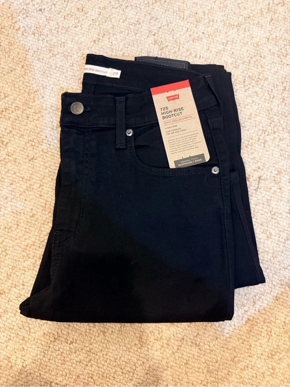 Levi's High-Rise Bootcut Jeans - Black - Picture 1 of 9